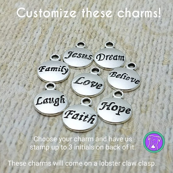 Custom word hotsell charms