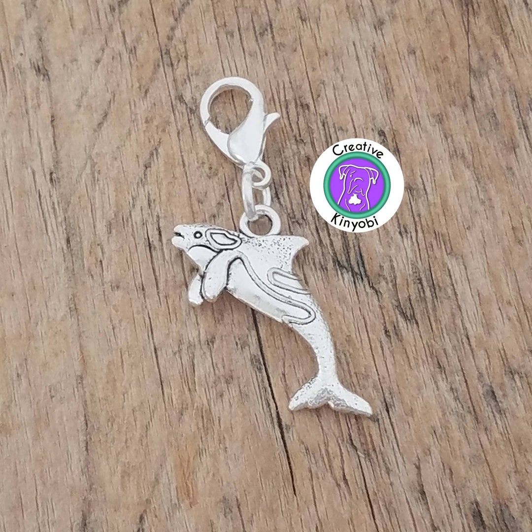 Sterling Silver Killer Whale Charm Orca Charm Whale Charm