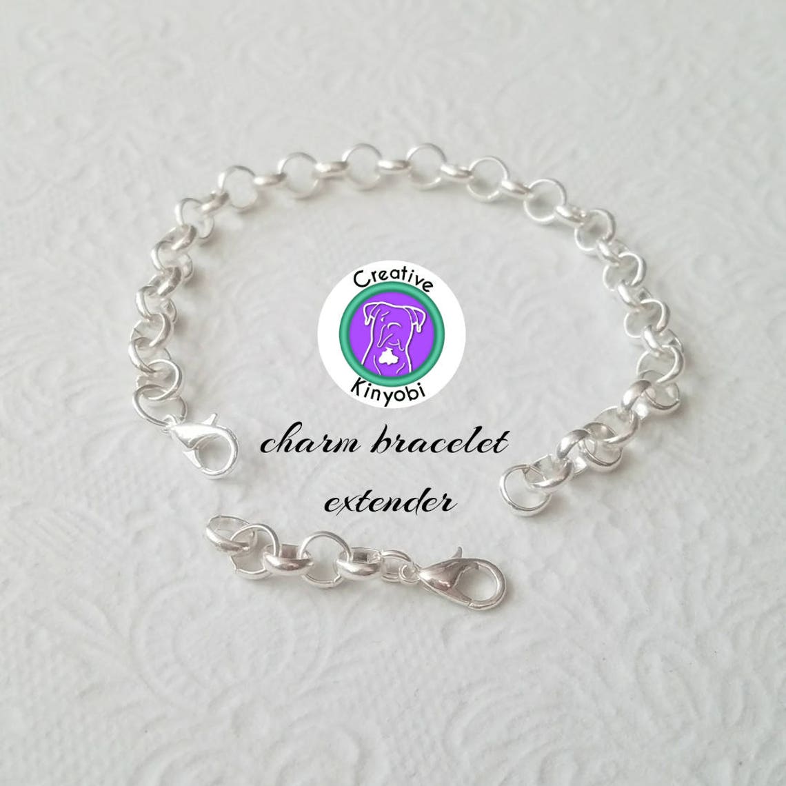 Silver Bracelet Extender Charm Bracelet Extension With Clasp Etsy