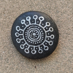 Painted pebbles, pebble art, hand painted rocks, painted stones - mandala