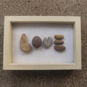 Pebble art - At the beach, wall decor, pebbles art, pebble picture, rock art, stone art, 3D picture, wall art