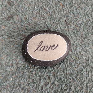 Painted pebbles, pebble art, hand painted rocks, painted stones - love, valentine&#39;s or wedding gift