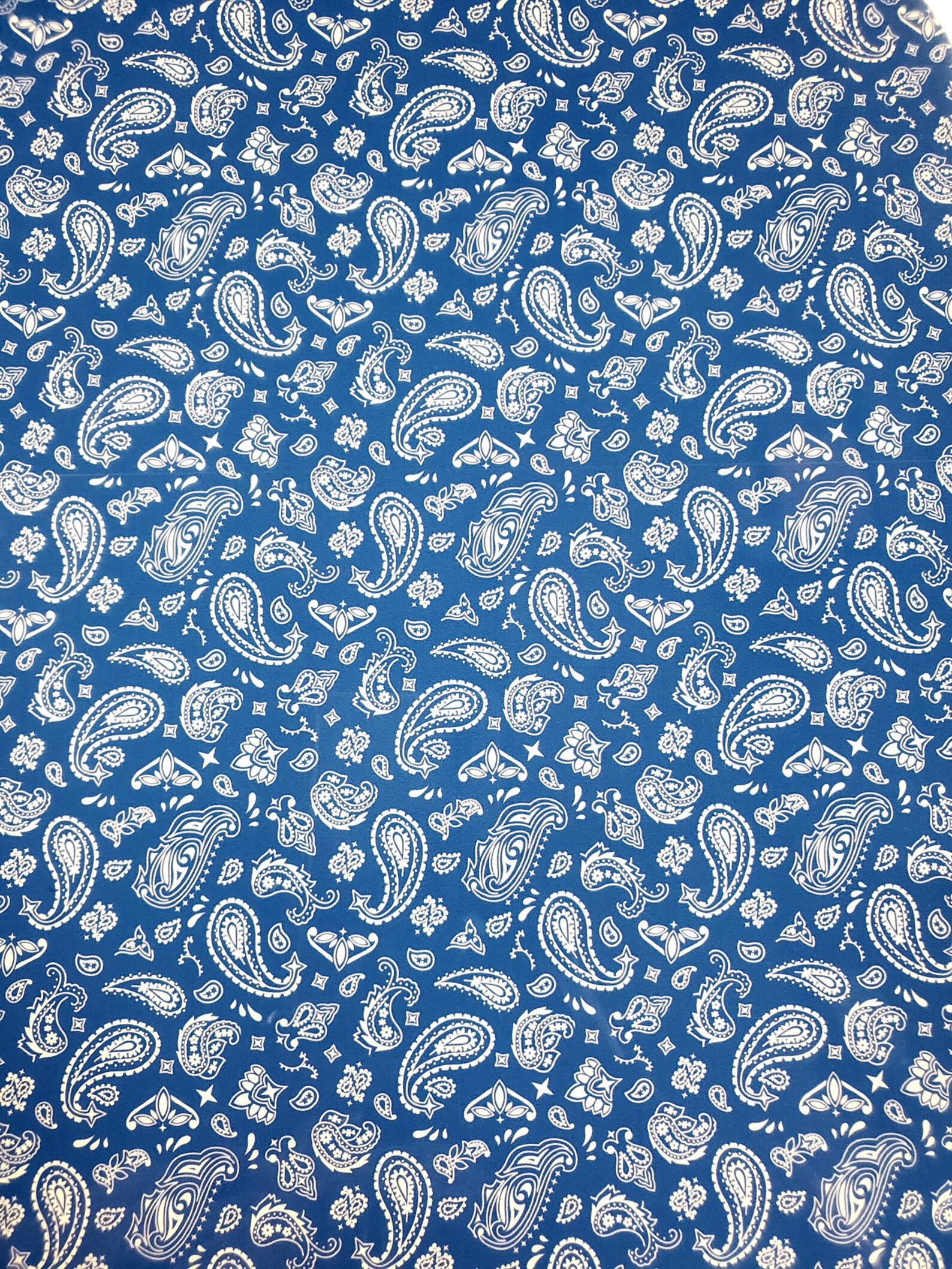 Blue Bandana Pattern HTV Size 12x12 12x36 Etsy