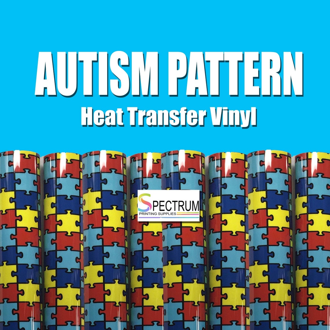 Autism Pattern HTV Size 12x12 12x36 Etsy