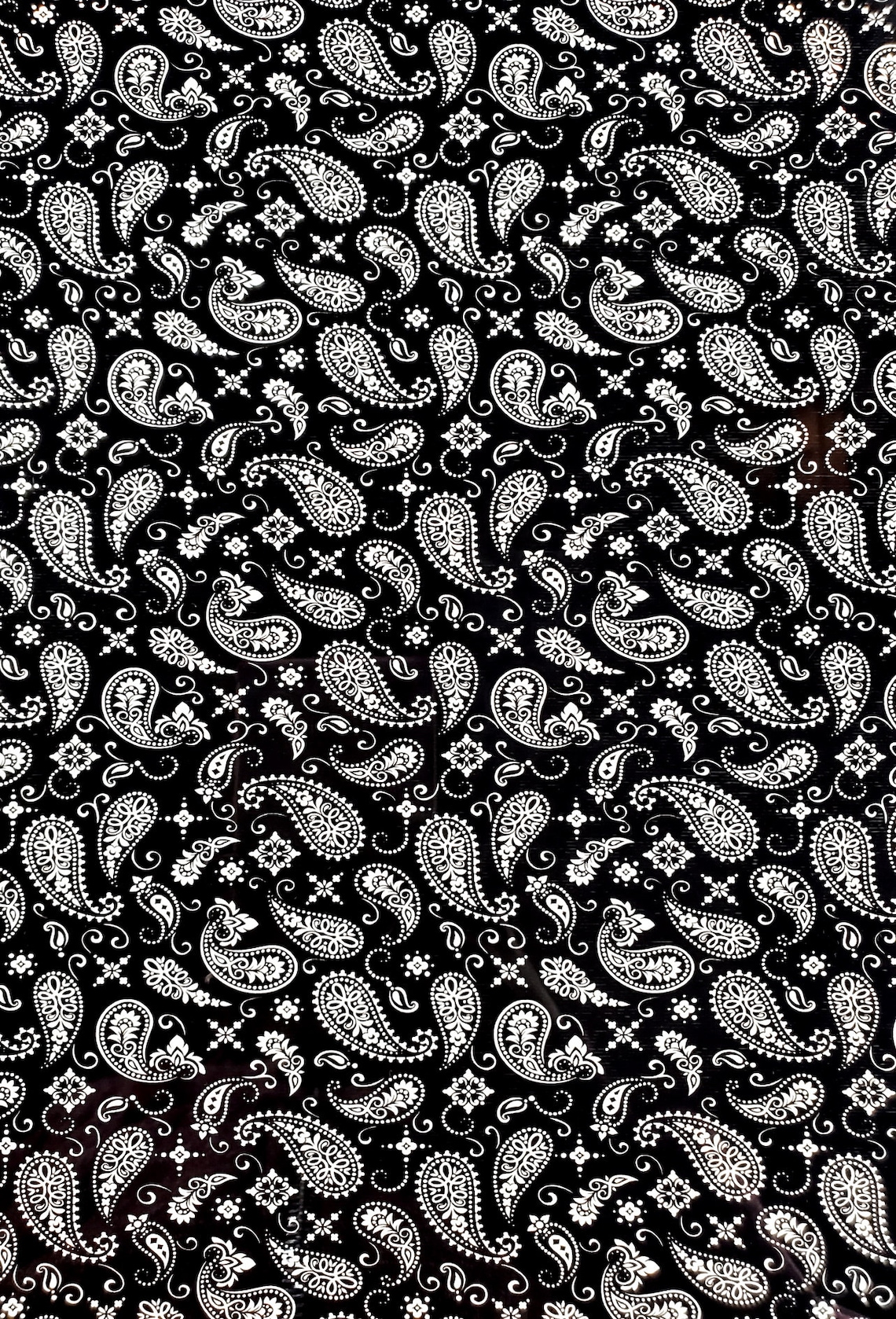 Fashion Print Black Bandana Pattern HTV Size 12x12 Etsy