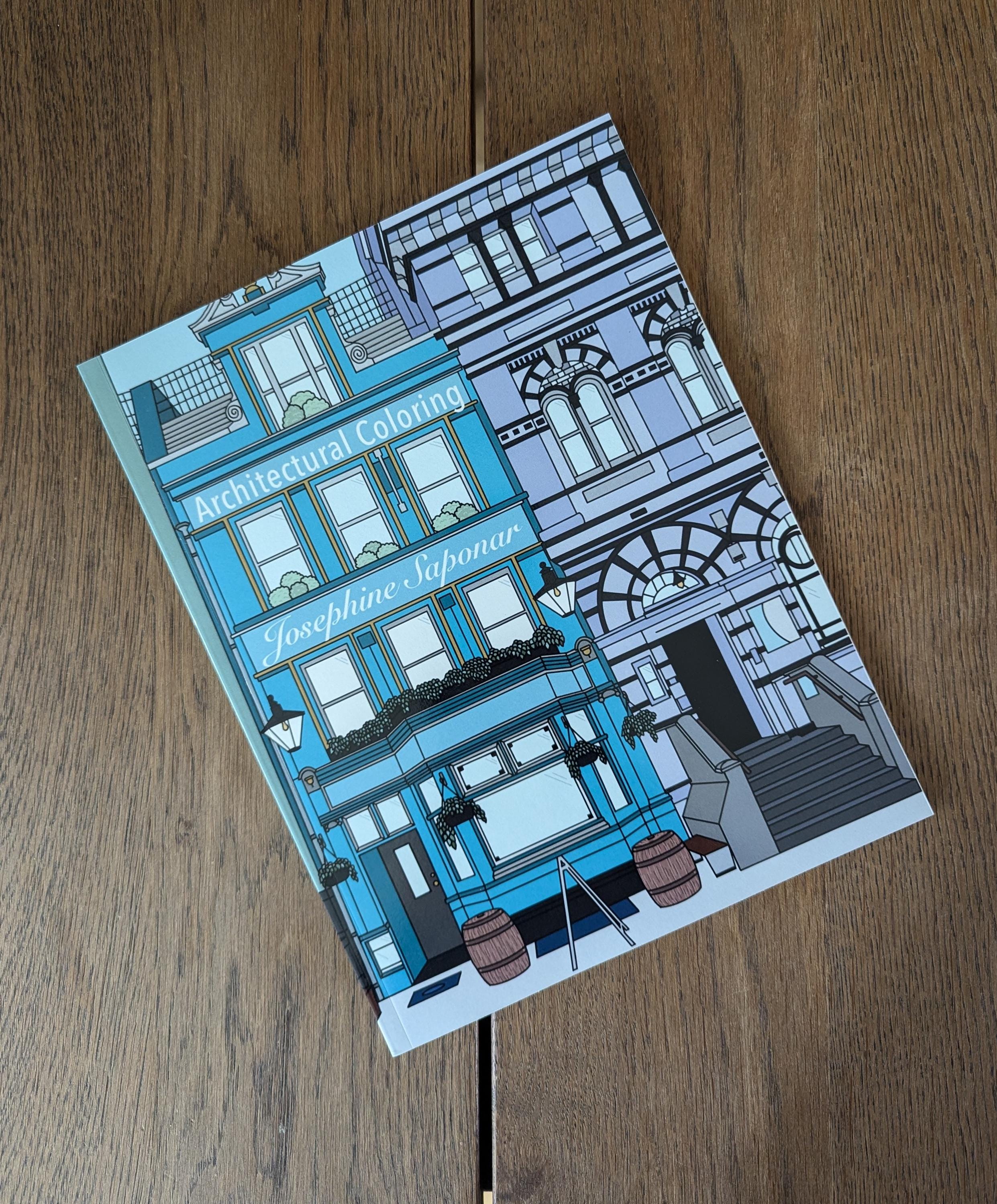 Architektonisches Malbuch: 25 detailreiche Gebäude, Türen, Schlösser und Stadtszenen
