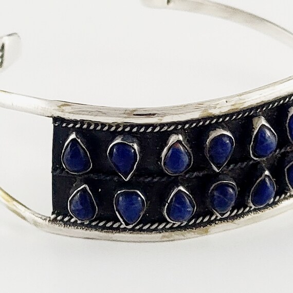 Natural real lapis lazuli stone Mexican bracelet … - image 9