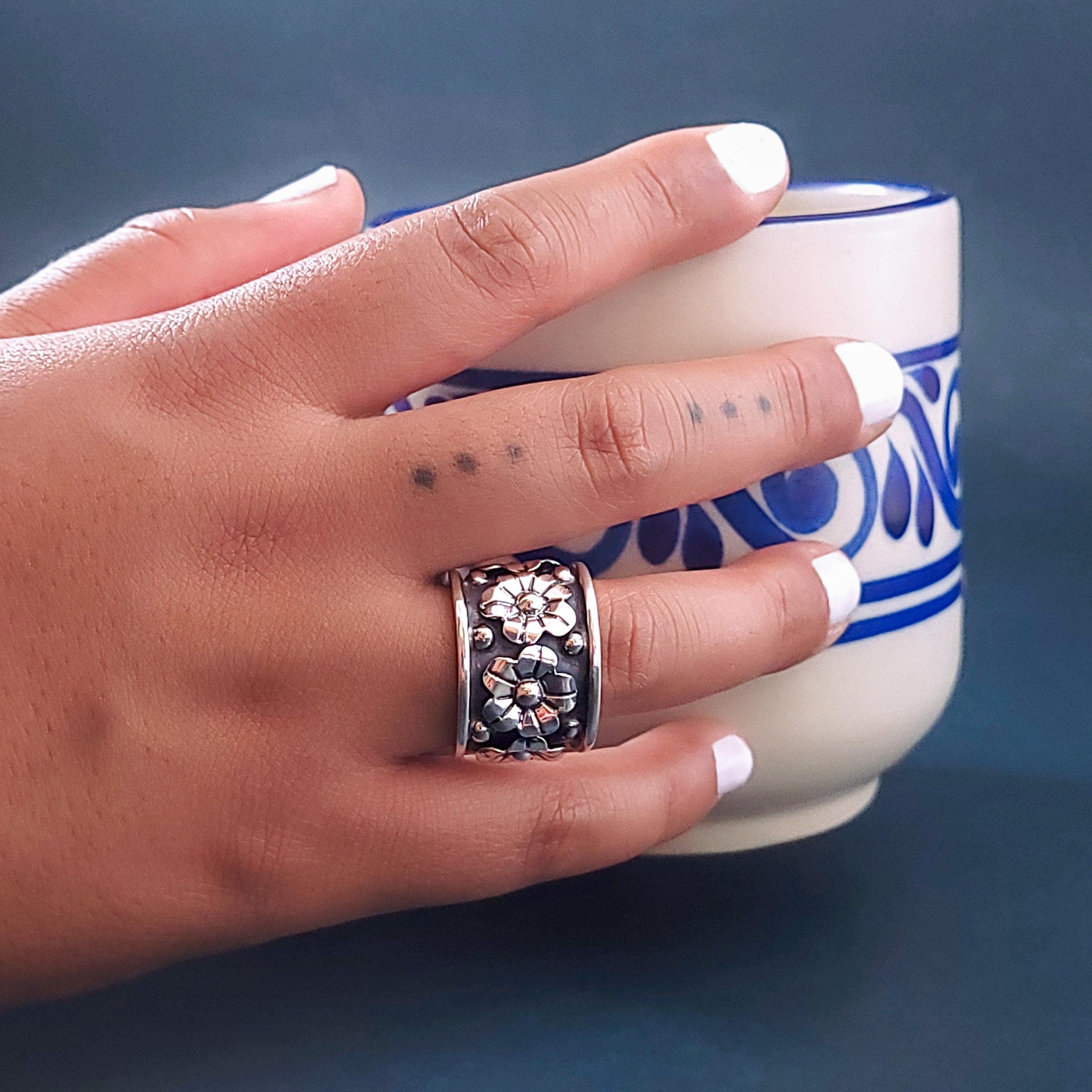925 Sterling Silver Vintage Mexico Ribbed Ring Size 6.5 - Etsy
