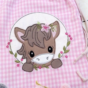3x embroidery files set horse pony unicorn embroidery file button application doodle 16x26