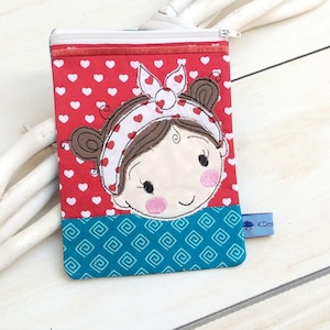 Embroidery file girl embroidery motif doodle application 13x18 - 5x7 inches