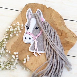 3D embroidery file embroidery motif embroidery file application doodle horse with wool mane horse head 10x10 - 4x4 inches