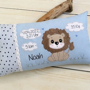 Embroidery file embroidery motif lion doodle for pillow baptism birth with clouds 13x18 - 5x7 inches