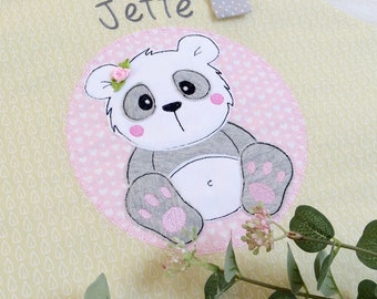2x embroidery files panda bear doodle embroidery motif boho panda bear 13x18 - 5x7 inches