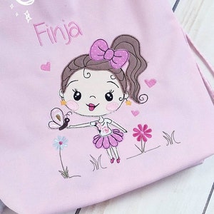 3x arquivos de bordado menina dançarina princesa bordado motivo com borboleta 13x18 - 5x7 polegadas
