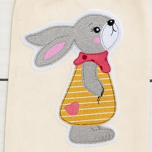 Borduurbestand, borduurontwerp, konijn, konijnenmeisje, doodle-applicatie voor borduurmachine, 13x18 - 5x7 inch