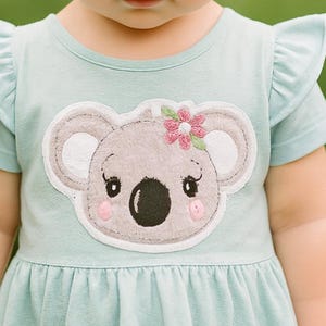 Embroidery file boho koala embroidery motif koala bear doodle applique 13x18 - 5x7 inches