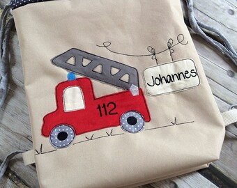 Fire truck Doodle embroidery file 13x18 16x26 18x30-3 sizes in one set Fire brigade
