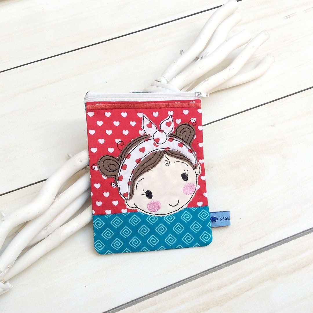 Girl File Set Embroidery File for Girls, Doodle Appliqué Design, 10x10 - 4x4 Inches ...