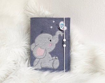 Stickdatei Elefant mit Schmetterling Doodle Stickmotiv Herz  16x26