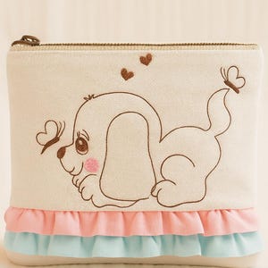 3x刺繍ファイル 小型犬刺繍モチーフアップリケ 子犬の落書き 13x18 - 5x7インチ