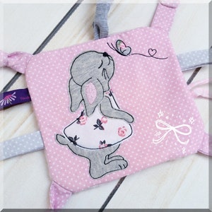 2x embroidery files rabbit embroidery file embroidery motif doodle bunny girl with butterfly 10x10 - 4x4 inches