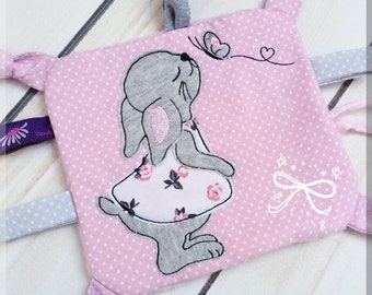2x embroidery files rabbit embroidery file embroidery motif doodle bunny girl with butterfly 10x10 - 4x4 inches