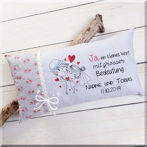 Stickdatei zur Hochzeit Stickmotiv Scribble Hochzeitsgeschenk  Hochzeit Liebe Verlobung Brautpaar Eheschließung 13x18 - 5x7 Zoll