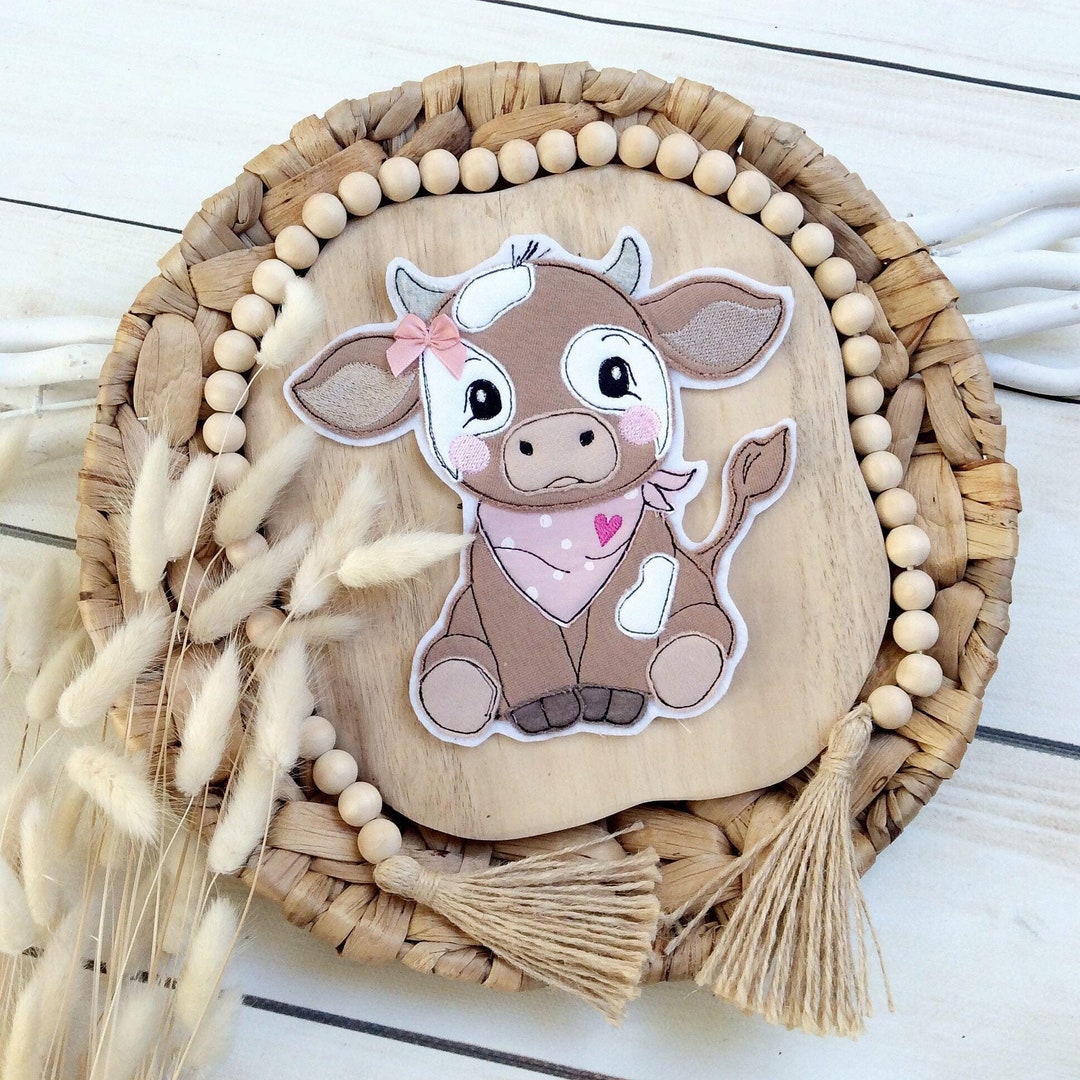 Embroidery File Little Cow Lisa Doodle Appliqué 13x18 - 5x7 Inches - Etsy