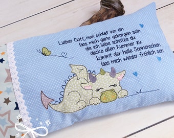 XL Set 7x Stickdateien für Kissen oder Decken Stickdatei Drache Taufkissen zur Geburt Stickmotiv Doodle  18x30 - 7x12 Zoll