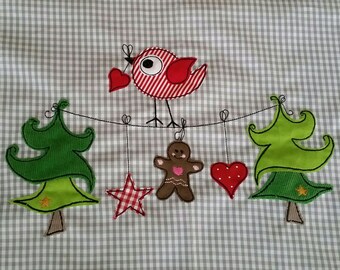 Embroidery-doodle-winter forest and Christmas-Doodle 13x18