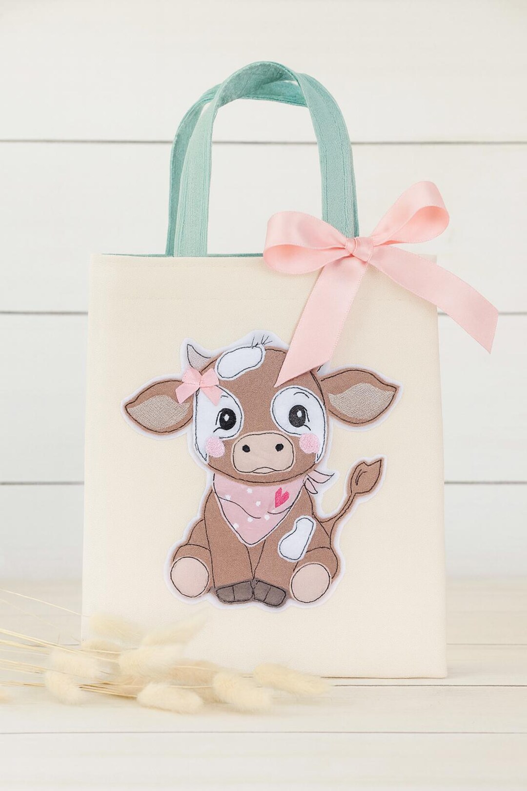 Embroidery File, Embroidery Design, Little Cow Lisa Doodle Appliqué ...