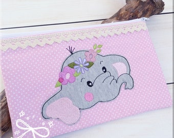 2x Stickdateien, Stickdatei, Stickmotiv, Doodle, Blume, Elefant, boho, 18x30 - 7x12 Zoll