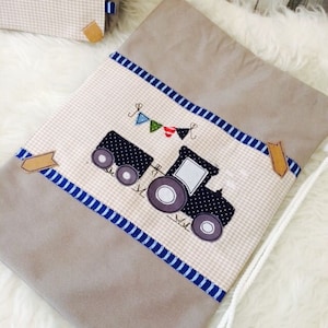 5x embroidery files, set, embroidery file, embroidery motif, trekker, tractor, pennant, doodle, 13x18 - 5x7 inches