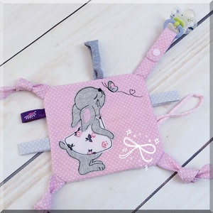 ITH embroidery file, in the hoop, comforter, baby blanket, bunny girl, 18x30 x 7x12 inches