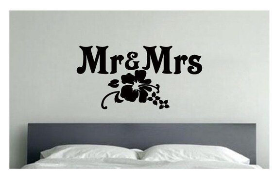 Mr And Mrs Mr Mrs Victorian Flower Bedroom Decor Mr And Mrs Wall Decal Bedroom Wall Decal Bedroom Decor Bedroom Wall Decor
