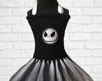 Details about   Jack Nightmare Before Christmas Girls Dress Costume Halloween Skeleton Dress 