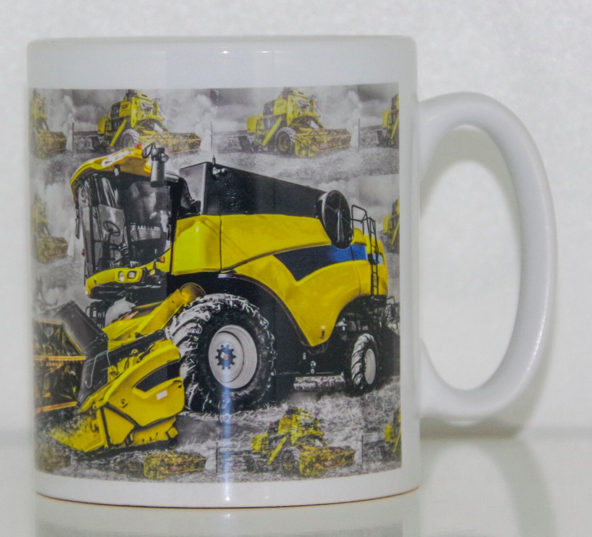 Yellow Combine Tractor Ford New Holland Farming Wrap Around Etsy UK
