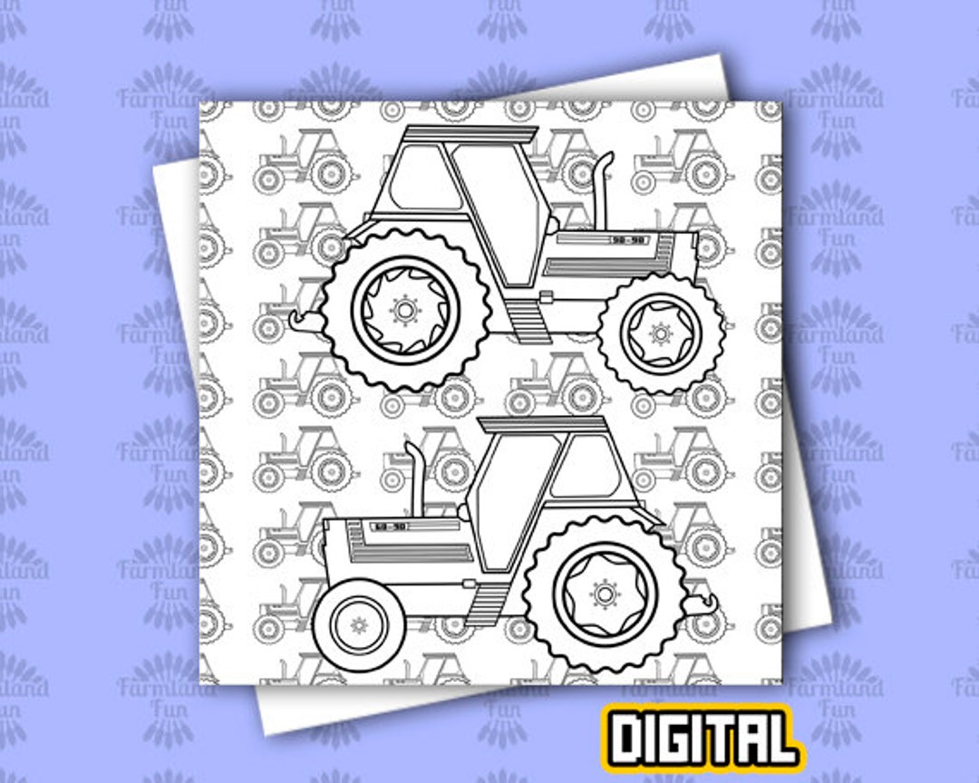 Printable Tractors Through the Ages Fiat Styled Greetings Card Etsy