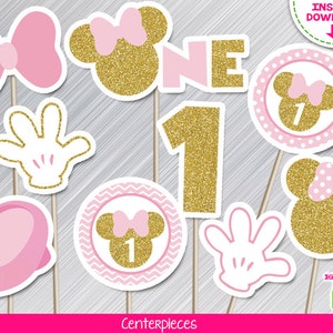 Free Pink And Gold Minnie Mouse Printables