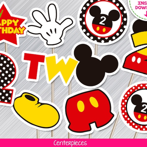 INSTANT DOWNLOAD Mickey Mouse Inspired Centerpieces Second - Etsy