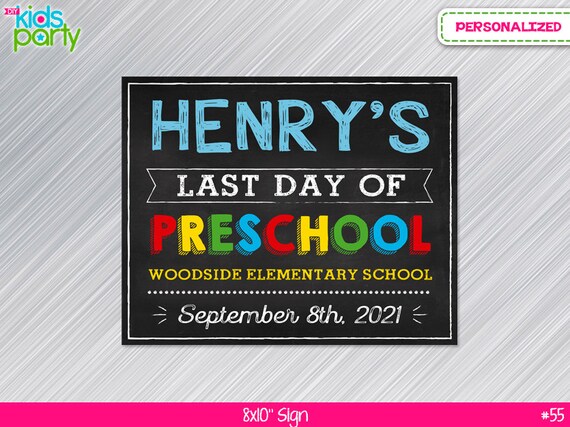 Printable School Sign First Day or Last Day, Back to School Sign, Print Yourself School Sign, First day of School, Last Day of School Il_570xn