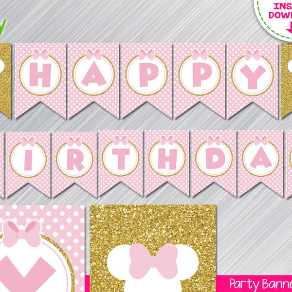 Minnie Mouse Banner - Etsy