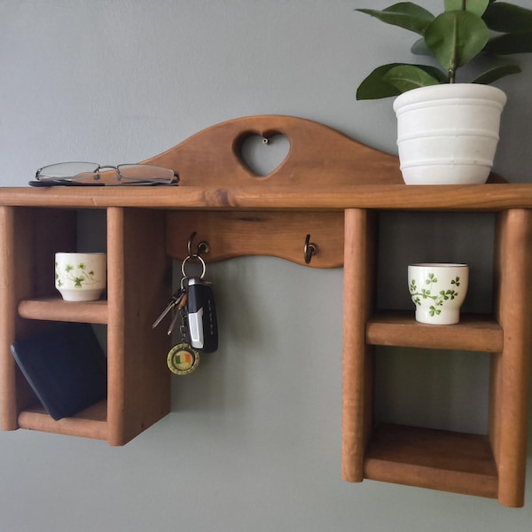 Handmade Vintage Inspired Heart Cutout Shelf