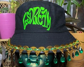 INSTANTFUNK ■ Nylon embroidered bucket hat Funky Lsdream Inspired Bucket Hat - Etsy