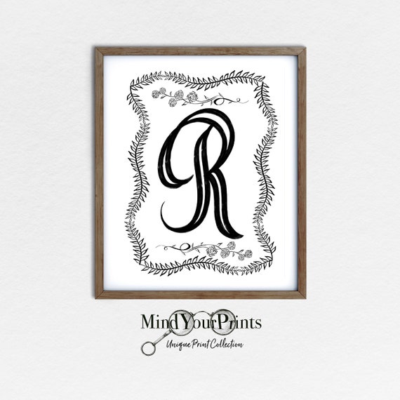 Letter R Print Nursery Decor Gift for New Mom | Etsy