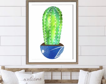Cactus Southwestern Art Watercolor Print