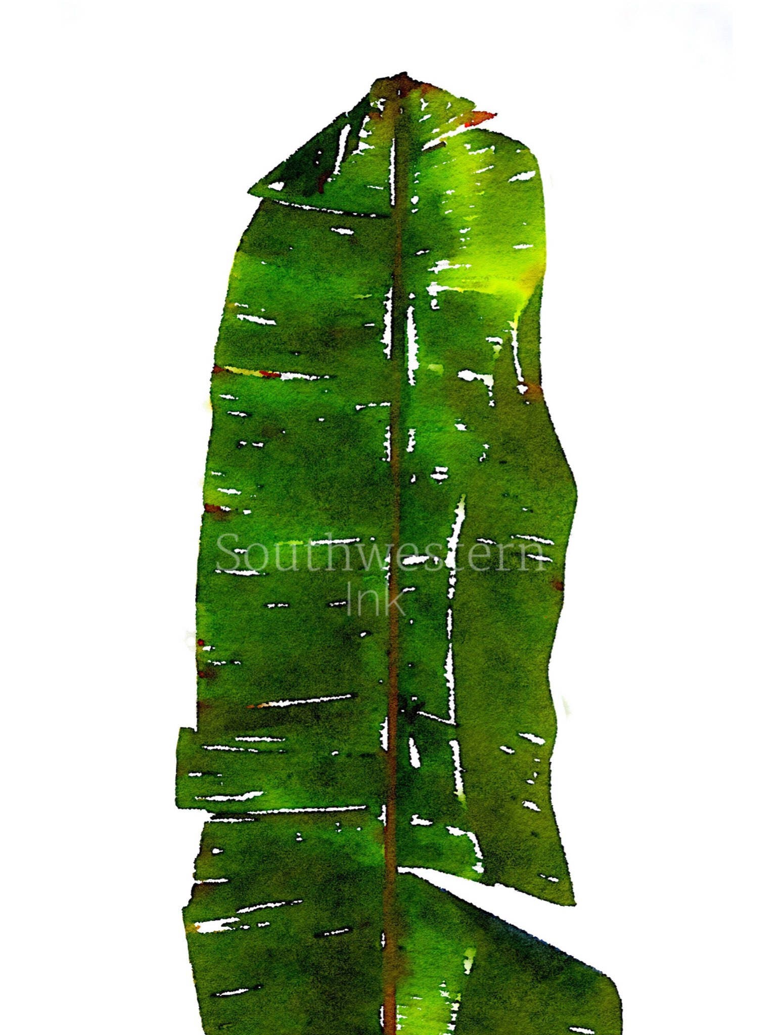 Palm Leaf Print Palm Leaf Art Print Palm Watercolor Print Etsy