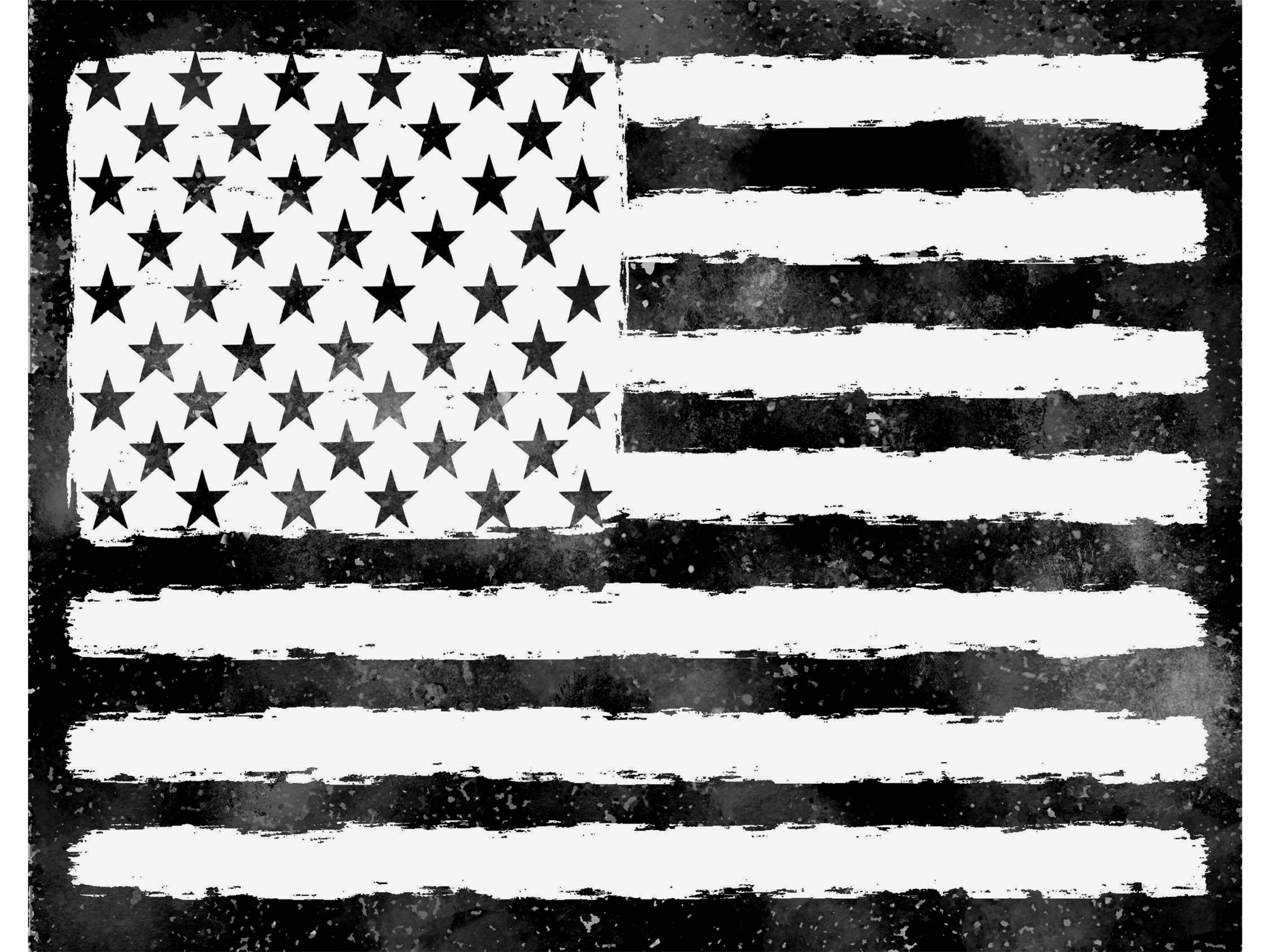 Rustic Black and White American Flag Wall Art | Etsy
