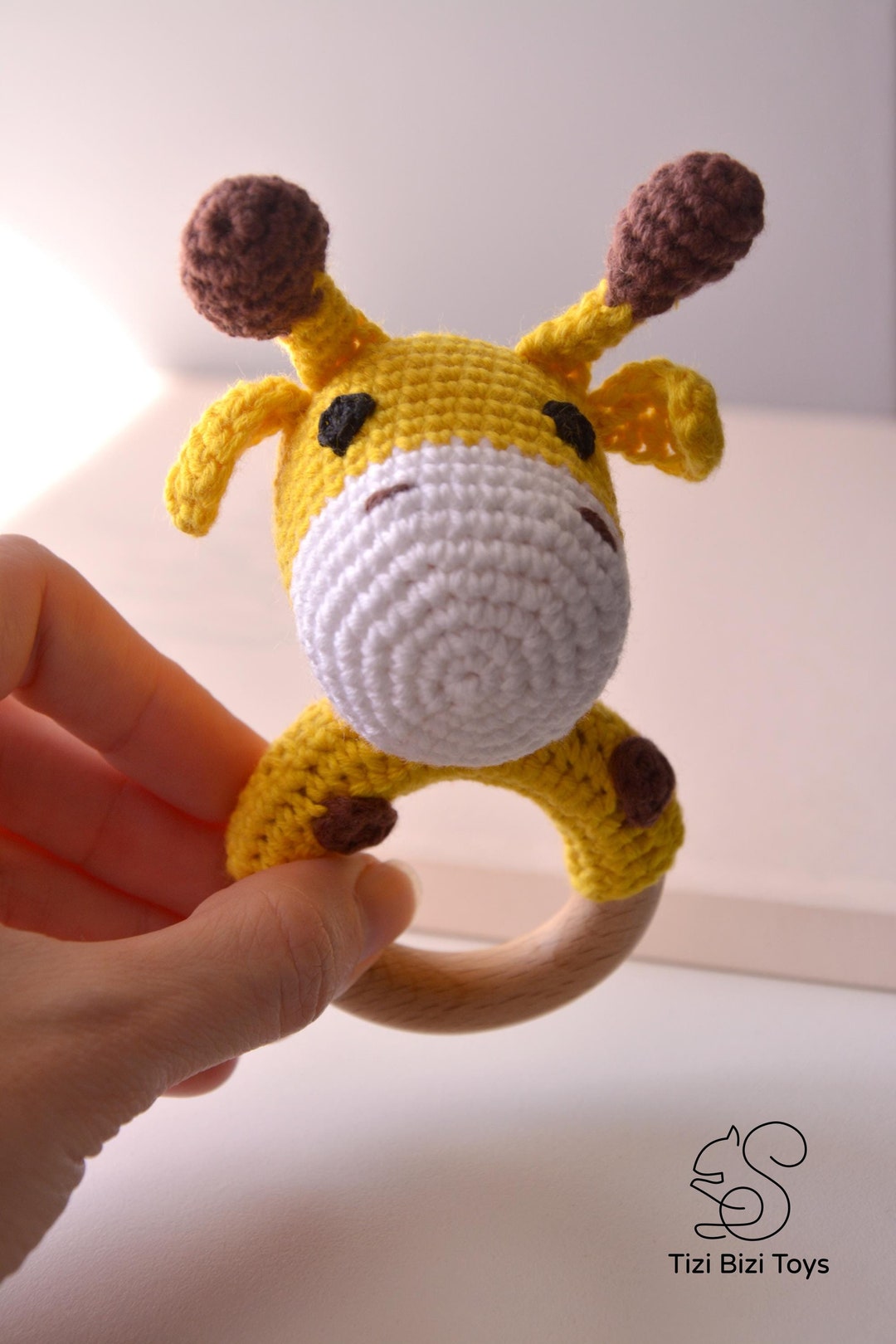 Rattle Sonajero Jirafa A Crochet Patrón De Crochet Sonajero Jirafa