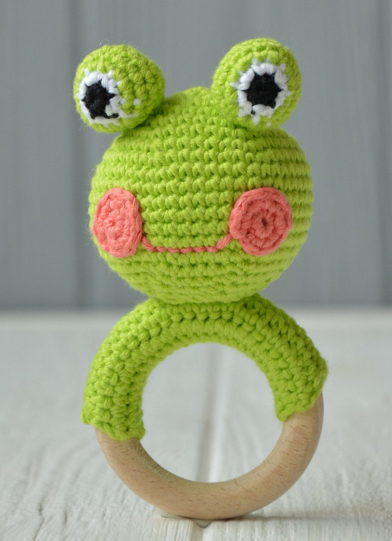 Baby Rattle Crochet Pattern Frog Rattle Toy Crochet Animal Etsy
